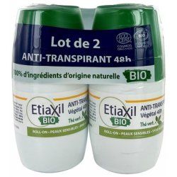 Etiaxil Plant-Based Anti-Perspirant Deodorant 48h Roll-On 50ml - Pack of 2