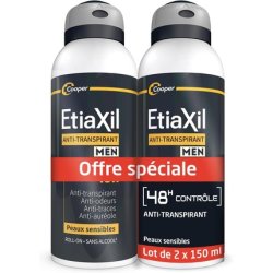Etiaxil Deodorant for Men Anti-Perspirant 48h Control Aerosol 150ml - Pack of 2