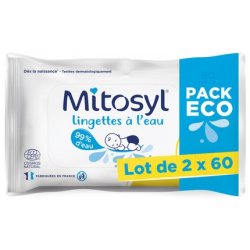 Mitosyl Water-Based Wipes 60 Wipes - Pack of 2