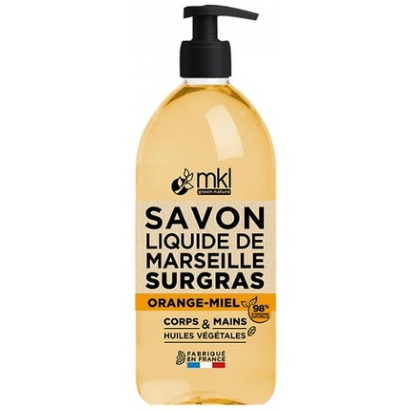 Mkl Green Nature Liquid Marseille Soap with Argan Oil and Orange Honey 1L