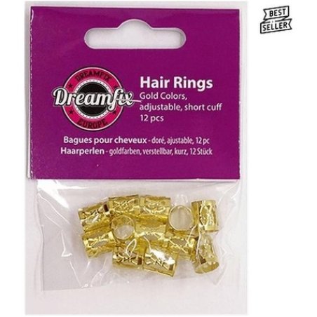 Dreamfix Hair Accessories Tube Gold 12 Pieces