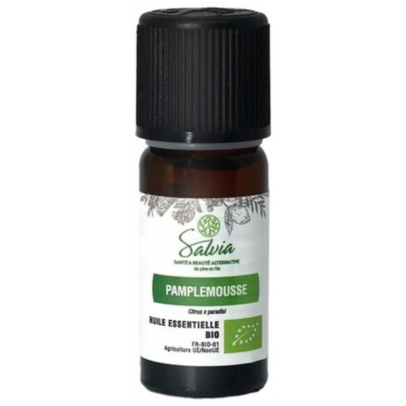 Salvia Nutrition Organic Grapefruit Essential Oil 10ml - 100% Pure and Natural