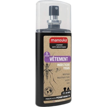 Manouka Insecticidal Spray Tissues for Clothes and All Areas 75ml