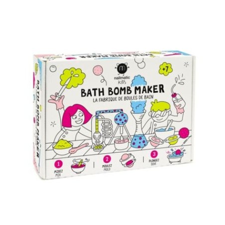 Nailmatic Bath Bomb Maker Kit for Kids - Makes 4 Bath Bombs Non-Toxic