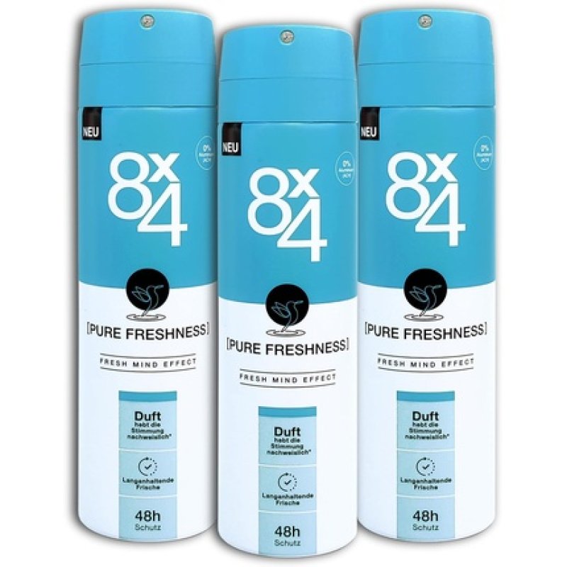 8X4 Deo Spray No.19 Pure Freshness Deodorant 150ml