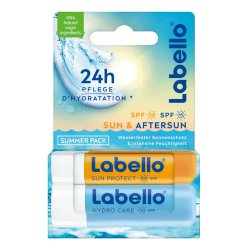 Labello Lip Care Stick Sun Hydro Aftersun Summer Mix Set - 2 X 48 Grams