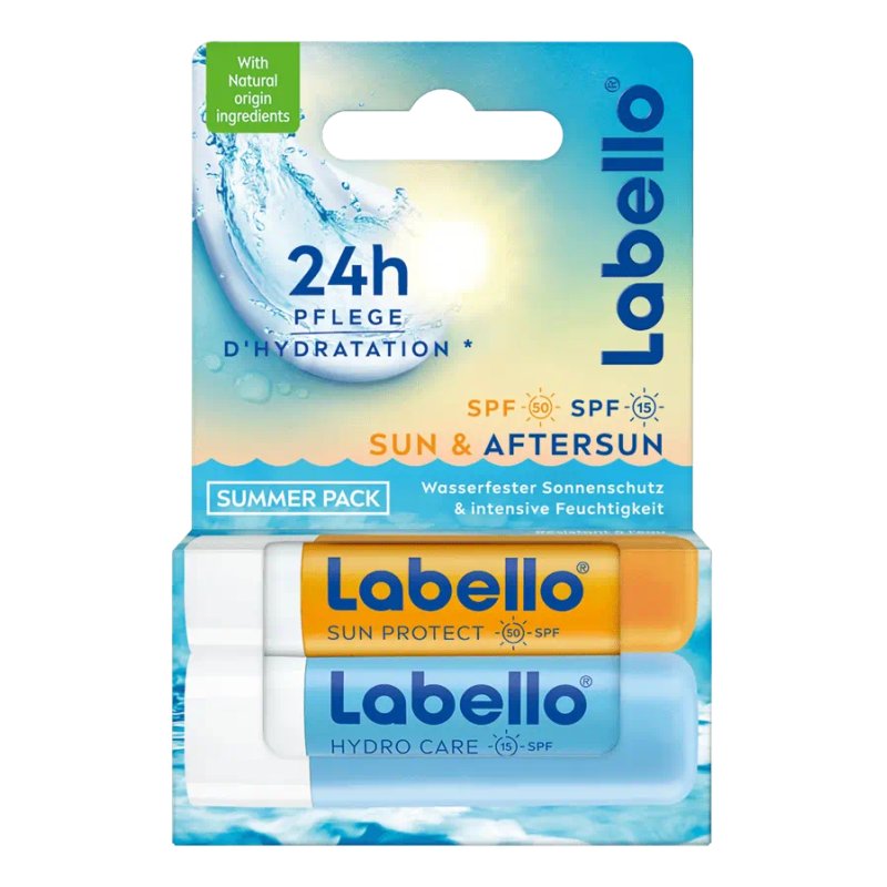 Labello Sun & Hydro Summerpack lip balm & scrub Unisex 4.8 g