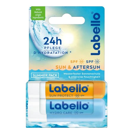 Labello Sun & Hydro Summerpack lip balm & scrub Unisex 4.8 g