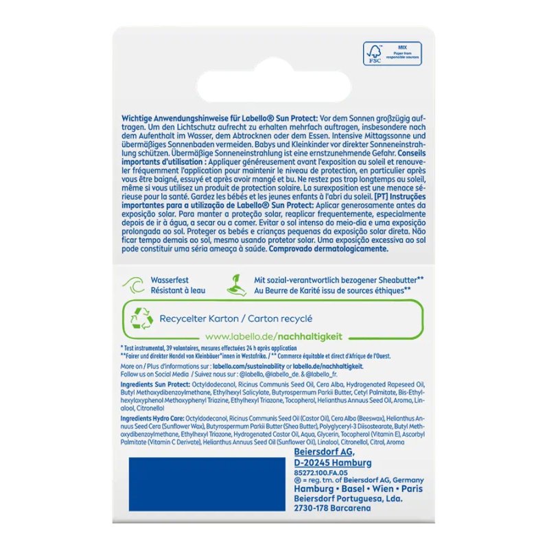 Labello Sun & Hydro Summerpack lip balm & scrub Unisex 4.8 g