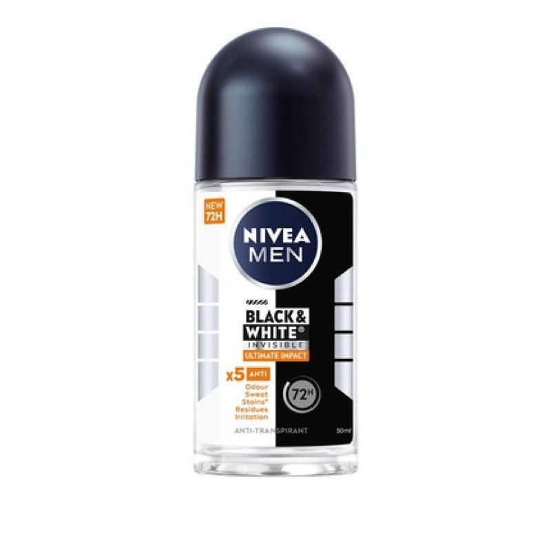 Nivea Men's Deodorant Roller Black & White Ultimate Impact