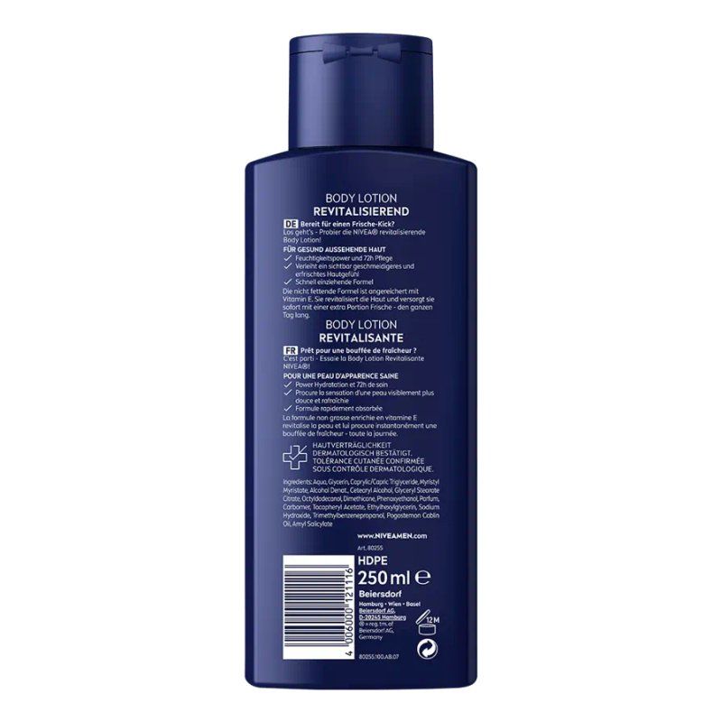 NIVEA 4006000121116 crème et lotion pour le corps 250 ml Lotion (substance) Hommes