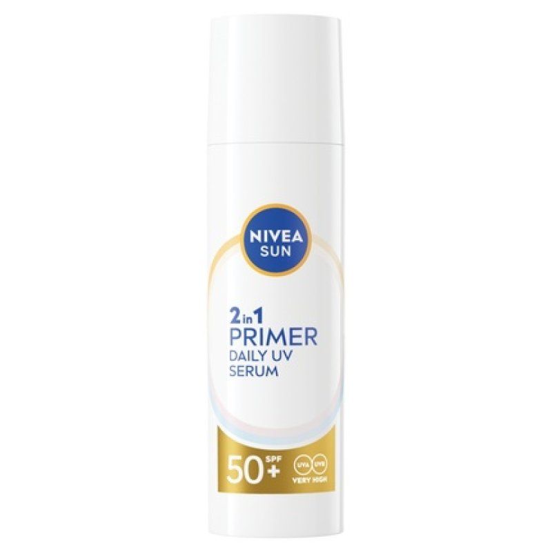 Nivea Sun Uv Face 2 In 1 Primer Serum Spf50 - High Protection Face Primer And Serum