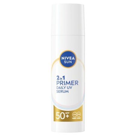 Nivea Sun Uv Face 2 In 1 Primer Serum Spf50 - High Protection Face Primer And Serum