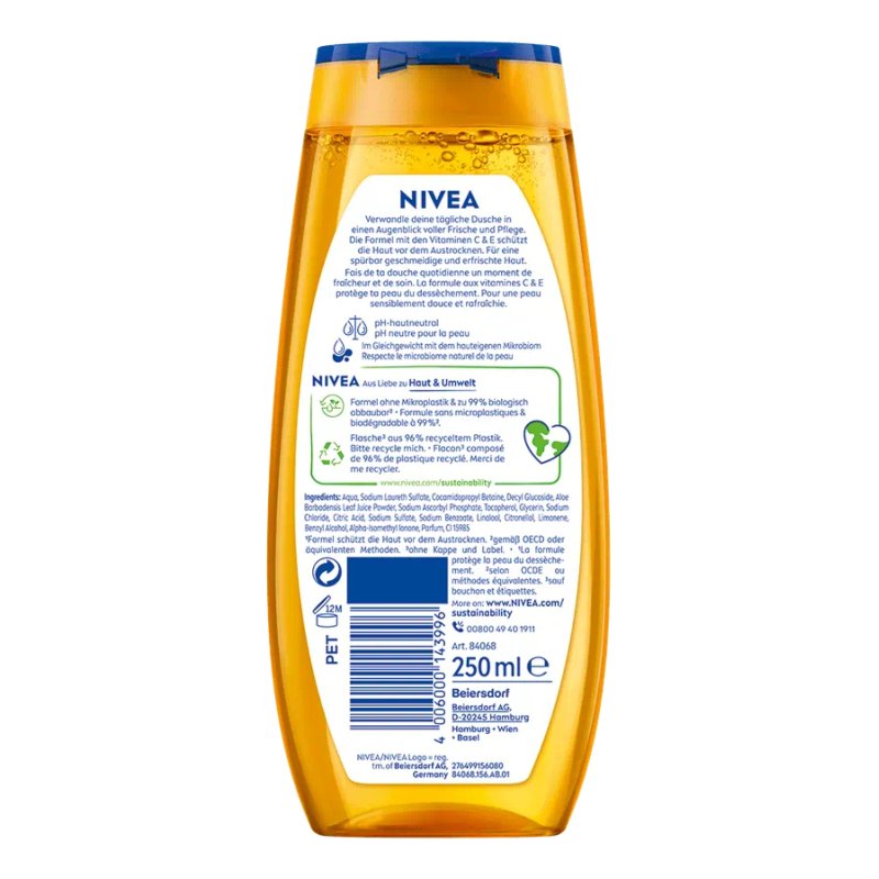 Nivea Shower Gel Summer Happiness with Sun Cream Fragrance