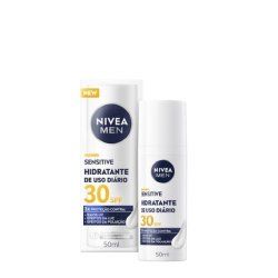 Nivea Men Sensitive Moisturizer Spf30 50ml - Hydrating And Sun Protection