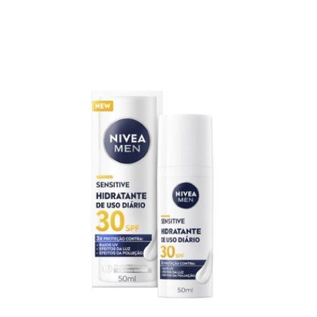 Nivea Men Sensitive Moisturizer Spf30 50ml - Hydrating And Sun Protection