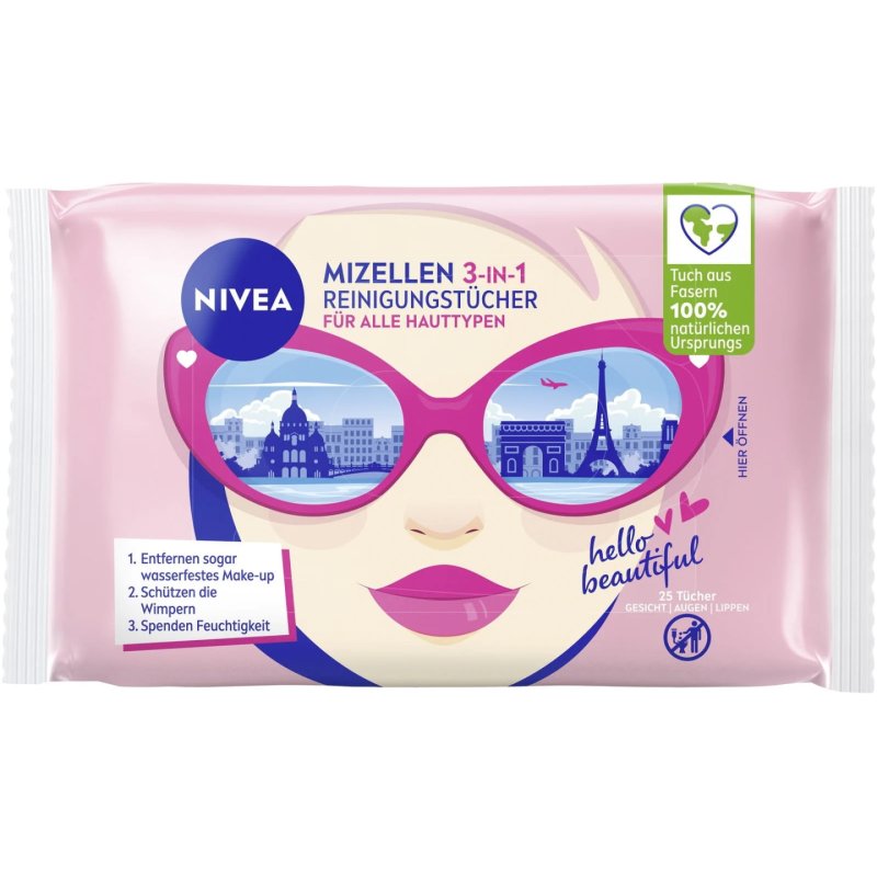 NIVEA Micellar Cleansing Wipes 3-in-1 Lingettes démaquillantes