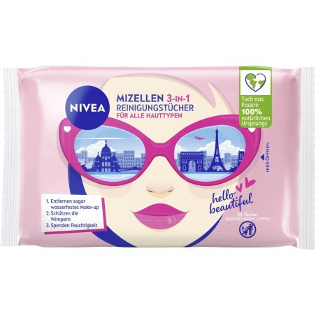NIVEA Micellar Cleansing Wipes 3-in-1 Makeup cleansing wipes