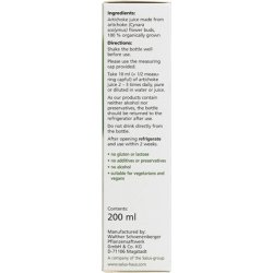 Salus Artichoke Organic 100% Pure Fresh Plant Juice 200ml