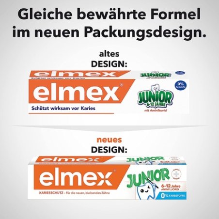 Elmex Junior Toothpaste 6-12 Years - Pack of 2