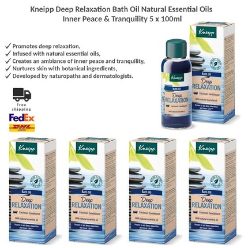 Kneipp Deep Relaxation Bath Oil with Natural Essential Oils for Inner Peace 100ml