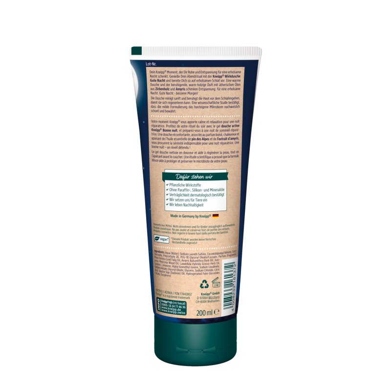 Kneipp 917072 gel douche et nettoyant pour le corps 200 ml Crème de douche Bois