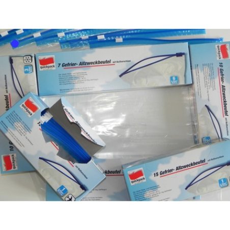 Multipurpose Freezer Bags with Zipper and Labels
