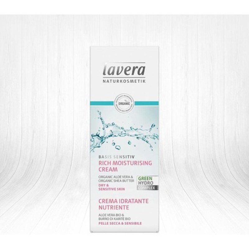 lavera Basis Sensitiv Rich Moisturizing Cream 50ml - Vegan Organic Skin Care