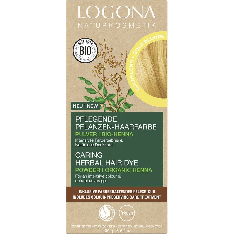 LOGONA Naturkosmetik Nourishing Vegetable Hair Colour Golden Blonde 100g