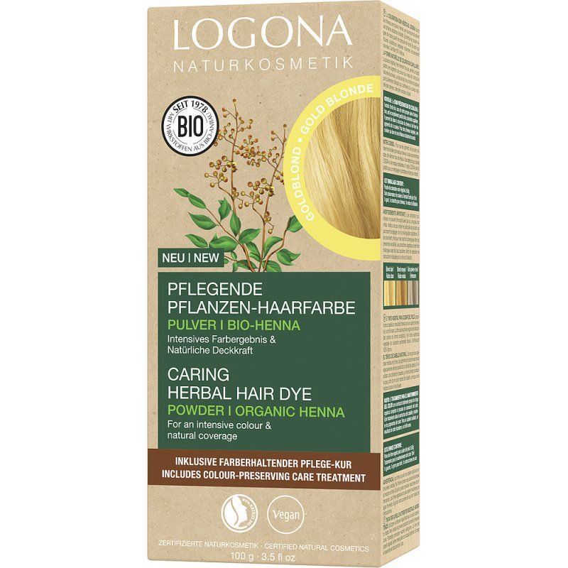 LOGONA Naturkosmetik Nourishing Vegetable Hair Colour Golden Blonde 100g