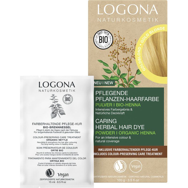 LOGONA Naturkosmetik Nourishing Vegetable Hair Colour Golden Blonde 100g