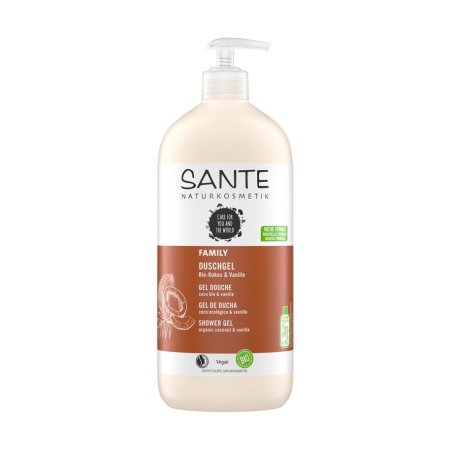 Sante Naturkosmetik Bio Coconut & Vanilla Shower Gel 950ml Family Size with Pump Dispenser