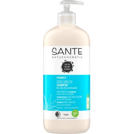 Sante Naturkosmetik Extra Sensitiv Shampoo Bio-Aloe Vera & Bisabolol 500 ml Shampoing Non-professionnel Femmes