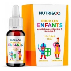 Nutri&Co For Children Probiotics Vitamin D and Omega 3 15ml Food Supplement