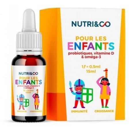 Nutri&Co For Children Probiotics Vitamin D and Omega 3 15ml Food Supplement