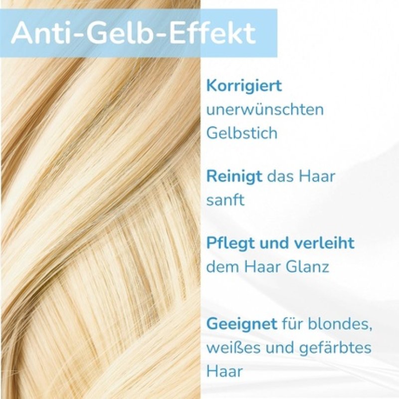 Blond Time Anti-Yellow Shampoo for Gray, White, or Light Blonde Hair