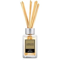 Areon Home Luxury Perfume Reed Diffuser with 10 Rattan Reeds Gold Scent 85ml