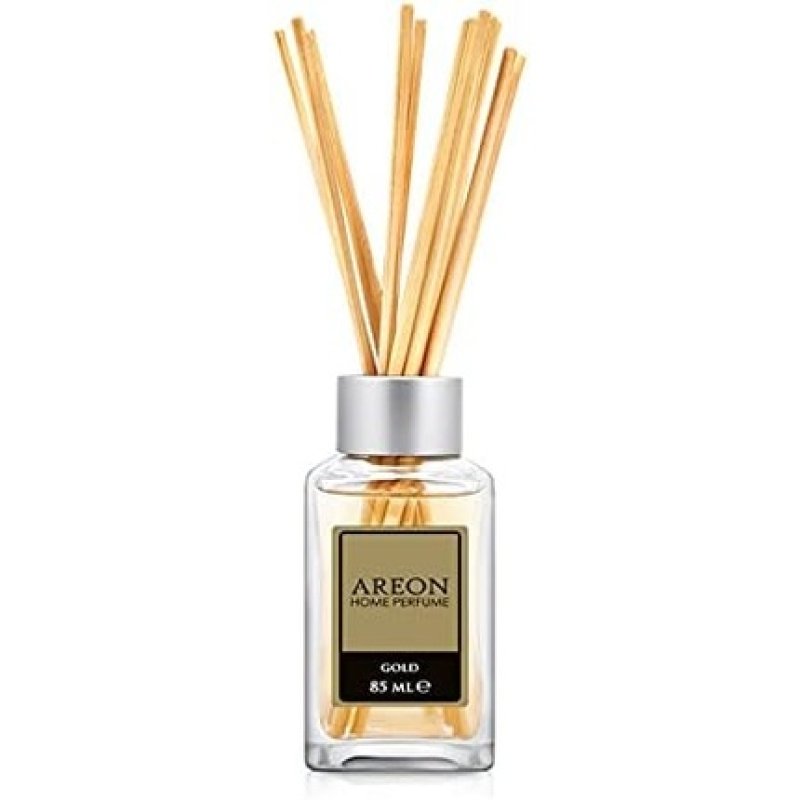 Areon Home Luxury Perfume Reed Diffuser with 10 Rattan Reeds Gold Scent 85ml