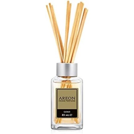 Areon Home Luxury Perfume Reed Diffuser with 10 Rattan Reeds Gold Scent 85ml