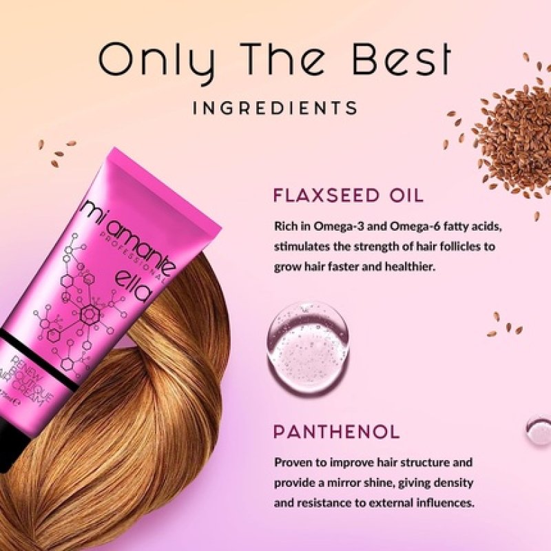 Mi Amante Luxurious Hair Care Hair Cream with Panthenol and Flaxseed Oil 175ml