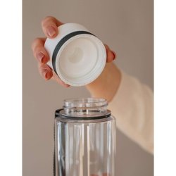 Equa Plain Water Bottle 600ml White/Grey