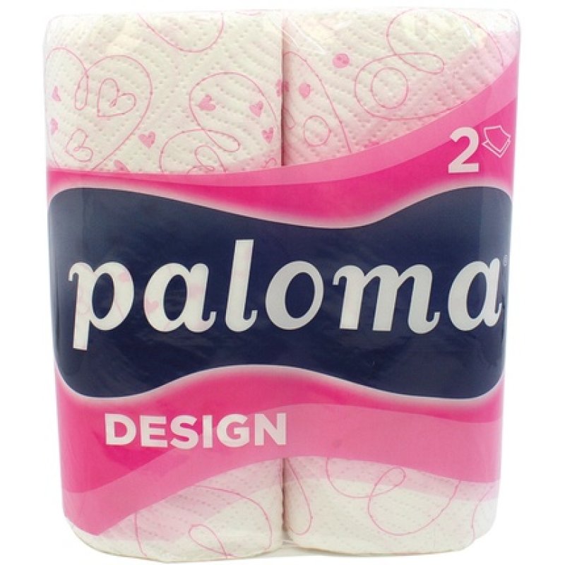 Paloma Paper Towels 2-Layer 2pcs 23cm 100% Cellulose