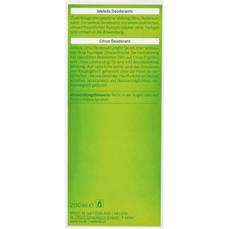 Weleda Citrus Deodorant Refill Pack 200ml