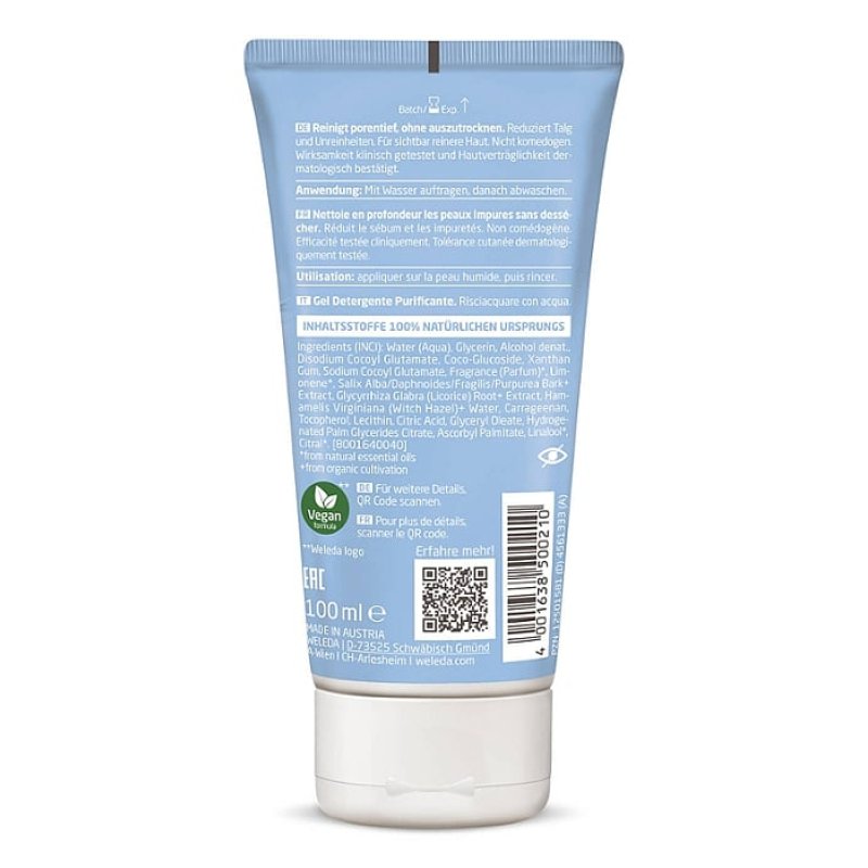 Weleda 5257DC nettoyant pour le visage Gel nettoyant Femmes 100 ml