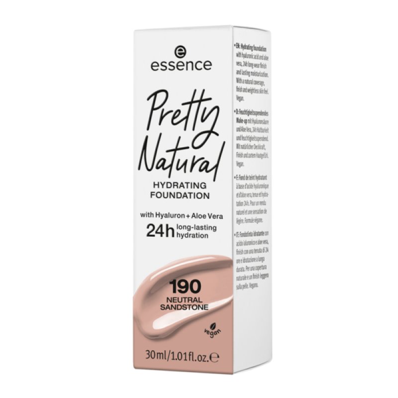 Essence Cosmetics Pretty Natural Hydrating Foundation 30ml 190 Neutral Sandstone