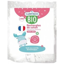 Carryboo Organic Cotton Rectangles 180 Count