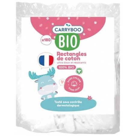 Carryboo Organic Cotton Rectangles 180 Count