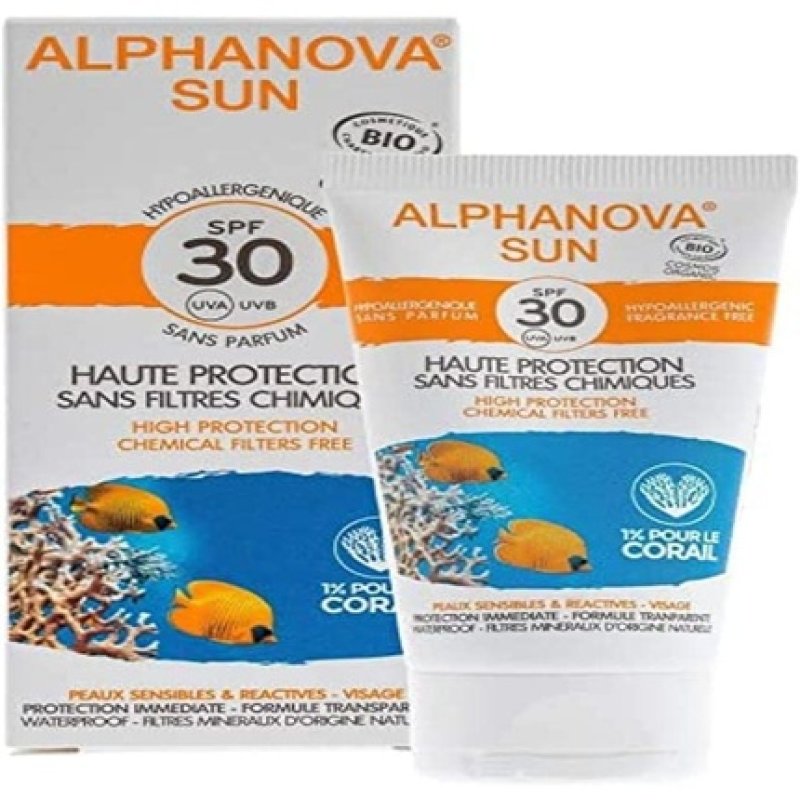 Alphanova Sun Hypoallergenic Face Cream SPF30 Organic 50g