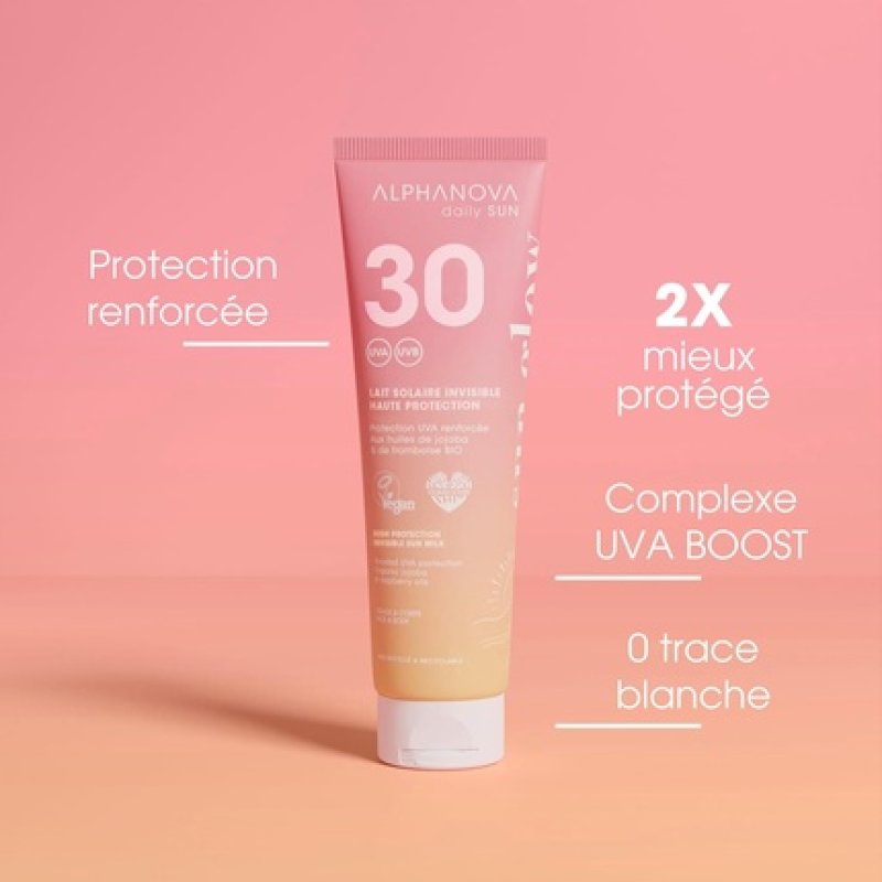 Alphanova Daily Sun Invisible Sunscreen Lotion SPF 30 UVB and UVA Protection