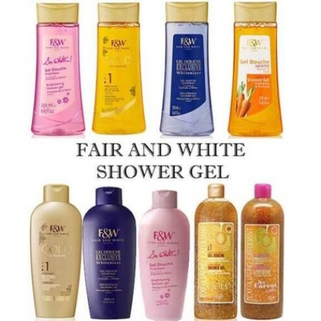 Fair and White Shower Gel Douche Scrub Radiance Exfoliant